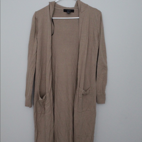 Tan hooded cardigan - Picture 1 of 4